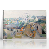 Cézanne Rooftops - Impressionist Townscape Wall Art Print