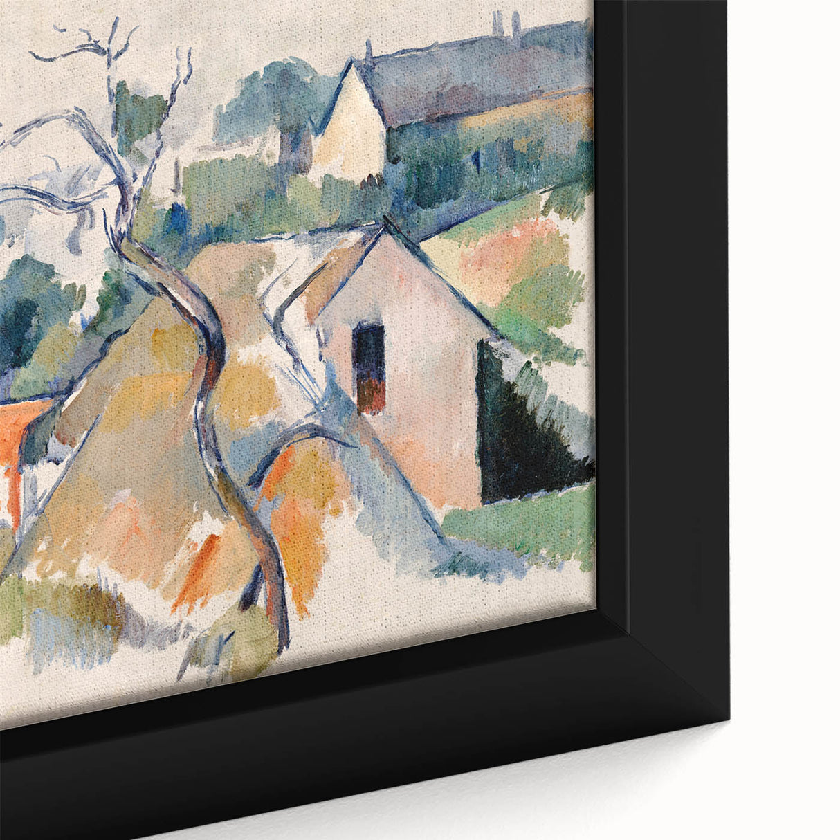 Cézanne Rooftops - Impressionist Townscape Wall Art Print