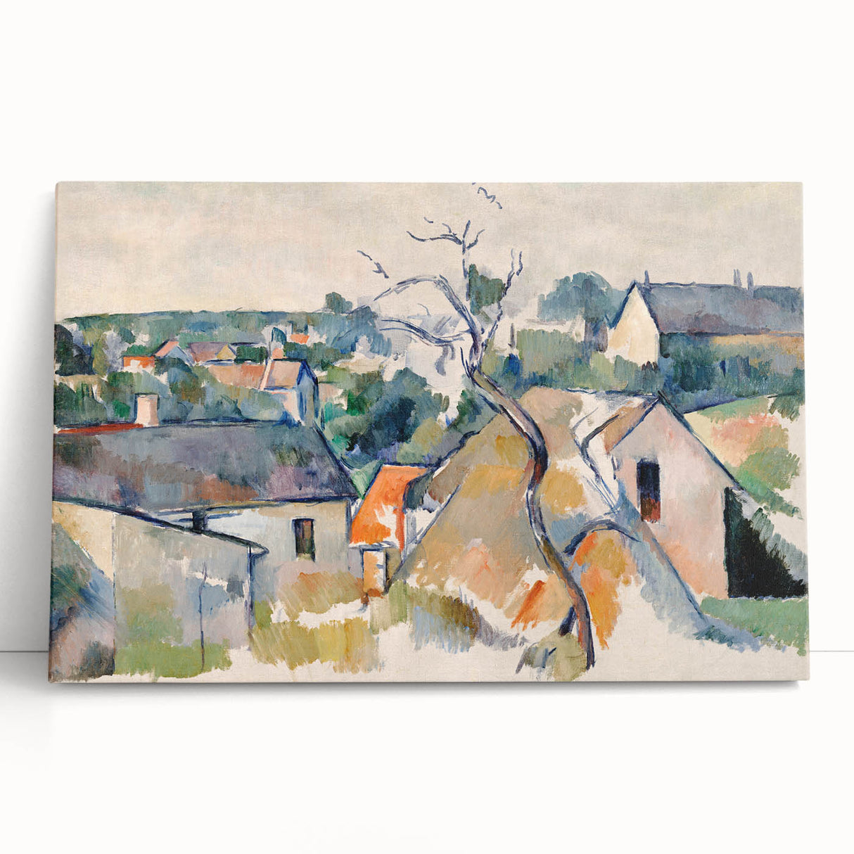 Cézanne Rooftops - Impressionist Townscape Wall Art Print