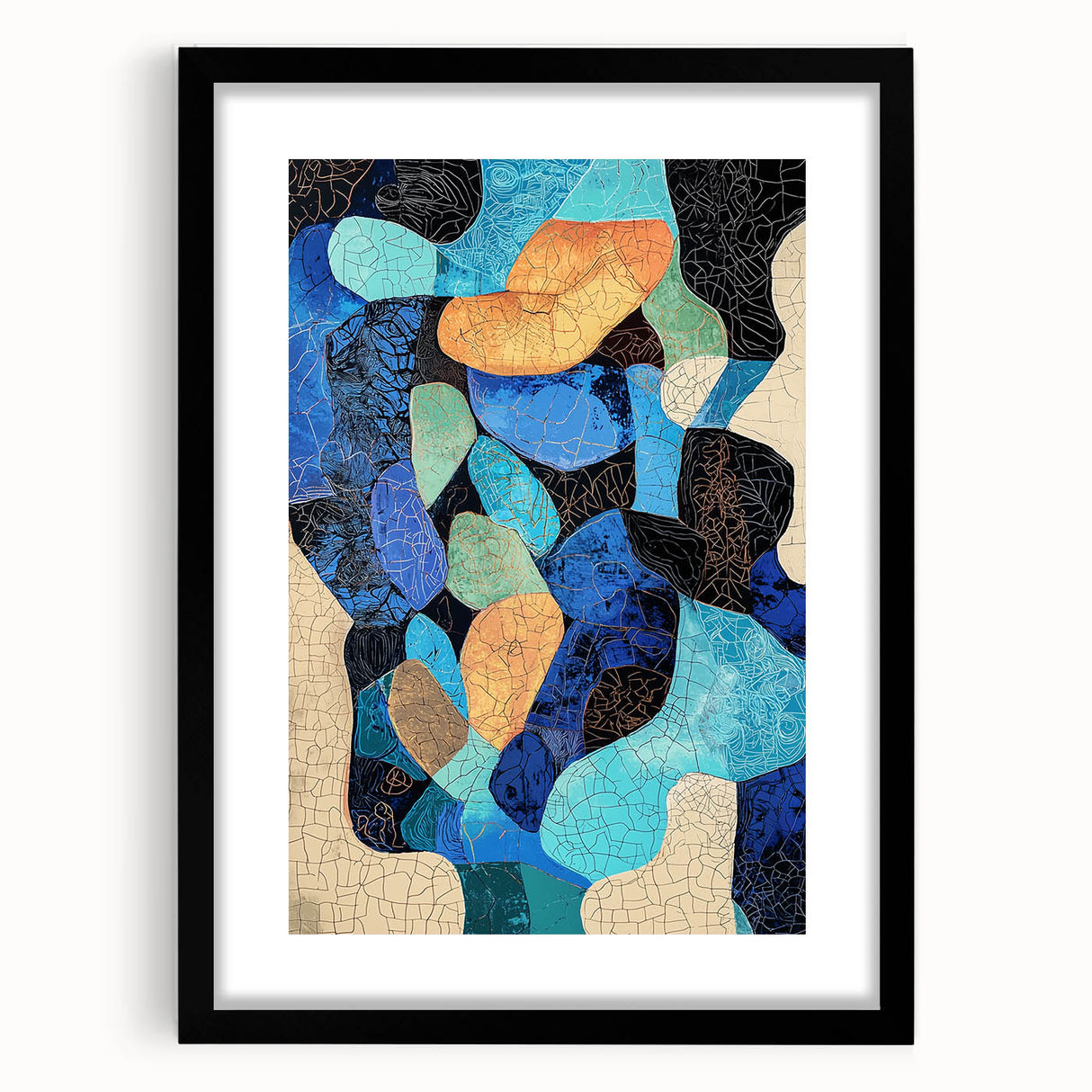 Custom Dining Room Wall Decor – Colorful Abstract Mosaic Art
