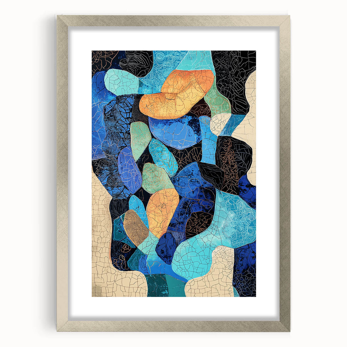 Custom Dining Room Wall Decor – Colorful Abstract Mosaic Art
