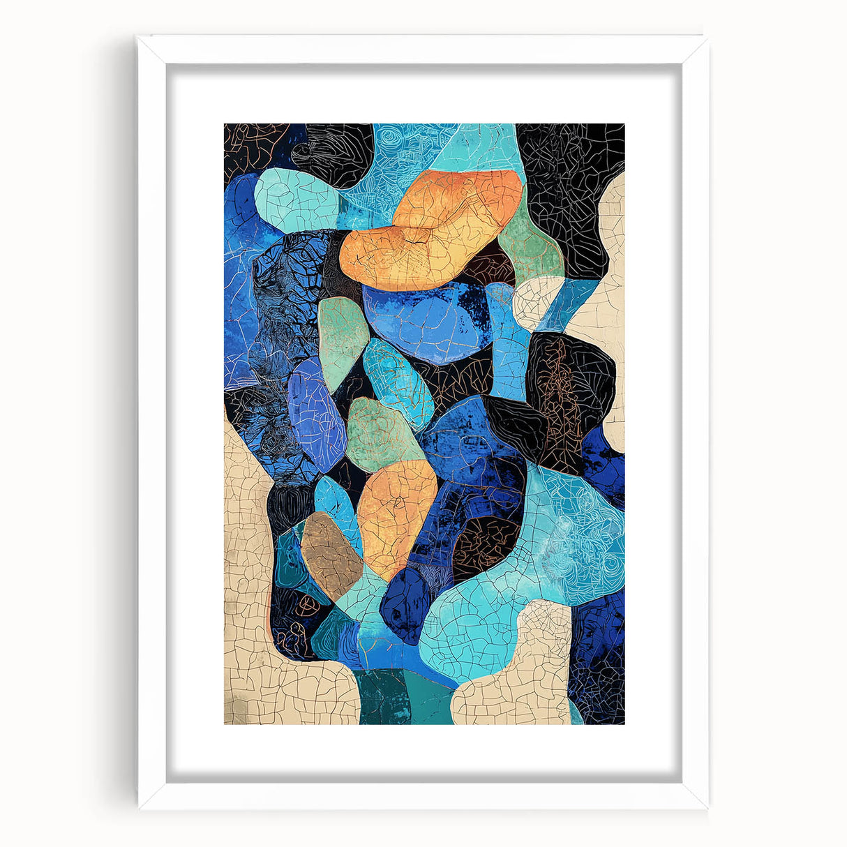Custom Dining Room Wall Decor – Colorful Abstract Mosaic Art