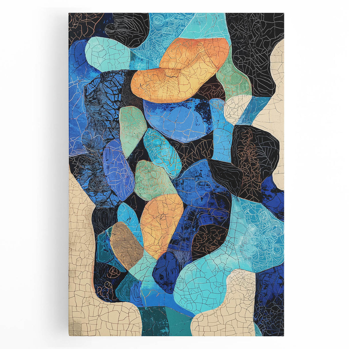 Custom Dining Room Wall Decor – Colorful Abstract Mosaic Art