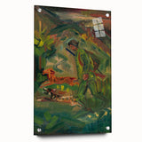 Expressionist Hunter Scene – Vibrant Abstract Wall Art