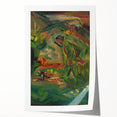 Expressionist Hunter Scene – Vibrant Abstract Wall Art