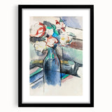 Impressionism Wall Art: Roses in a Bottle by Paul Cézanne Prints