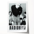 Radiohead Retro Poster - Black and White Band Photo - Vintage Music Art