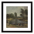 Classic Romantic Paintings: Flatford Lock by John Constable