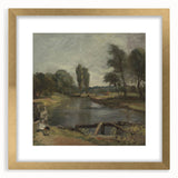 Classic Romantic Paintings: Flatford Lock by John Constable