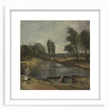 Classic Romantic Paintings: Flatford Lock by John Constable