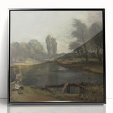 Classic Romantic Paintings: Flatford Lock by John Constable