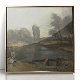 Classic Romantic Paintings: Flatford Lock by John Constable