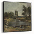 Classic Romantic Paintings: Flatford Lock by John Constable