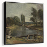 Classic Romantic Paintings: Flatford Lock by John Constable