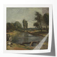 Classic Romantic Paintings: Flatford Lock by John Constable