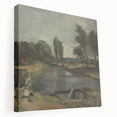 Classic Romantic Paintings: Flatford Lock by John Constable