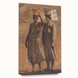 Expressionist Water Bearers – Rustic Figurative Wall Art