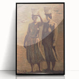 Expressionist Water Bearers – Rustic Figurative Wall Art