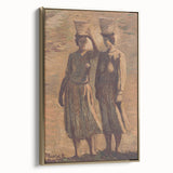 Expressionist Water Bearers – Rustic Figurative Wall Art