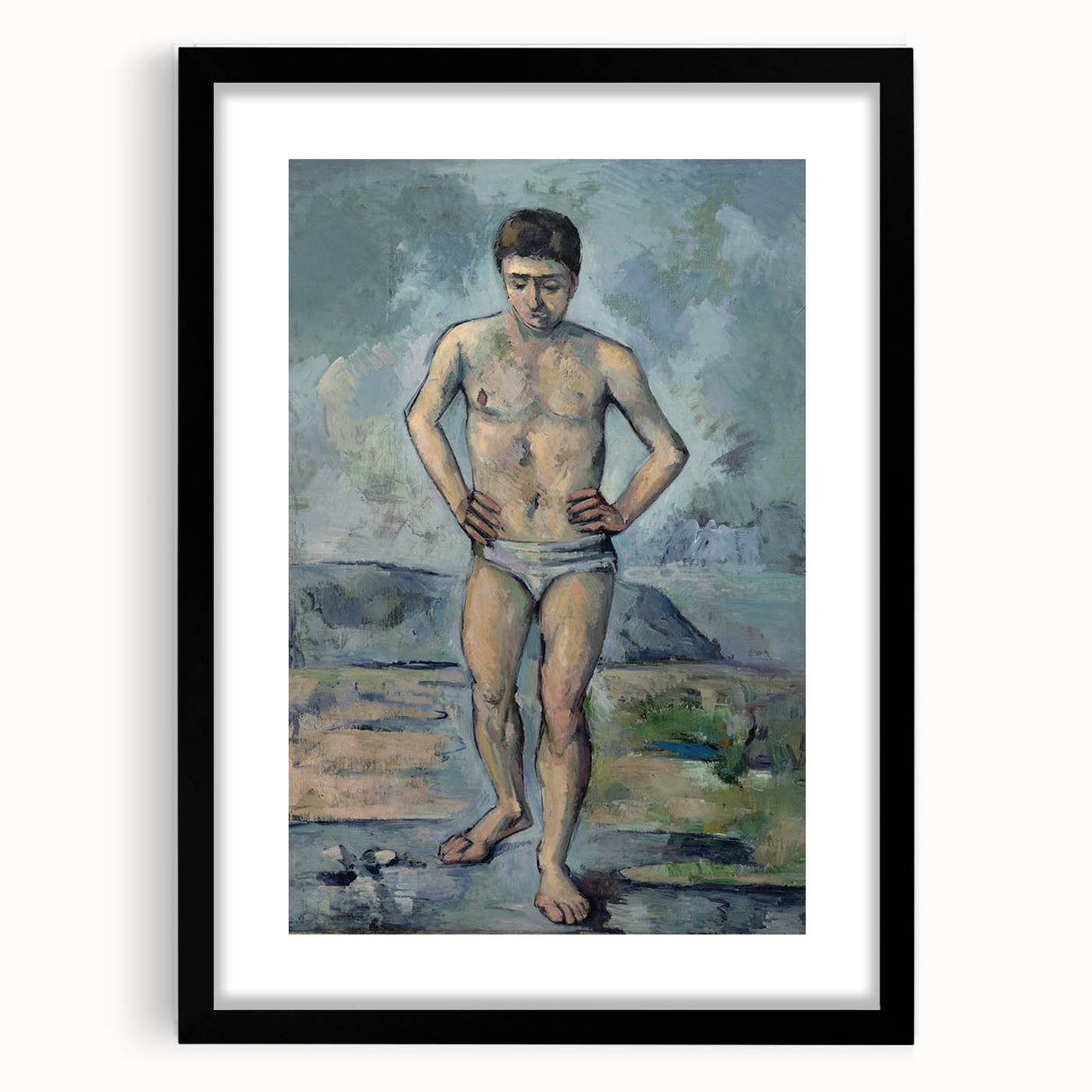 Impressionism Wall Art: The Bather by Paul Cézanne Prints