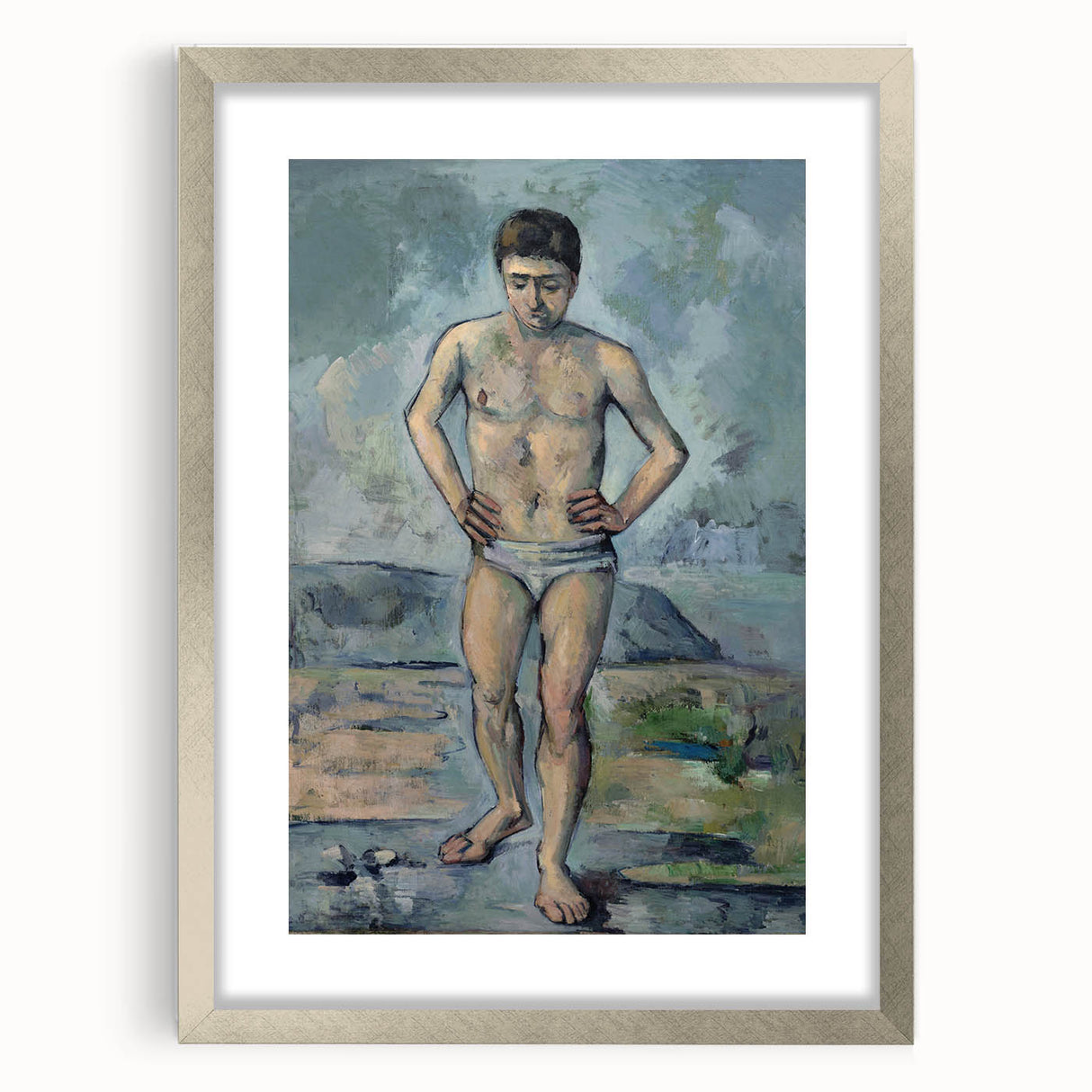 Impressionism Wall Art: The Bather by Paul Cézanne Prints