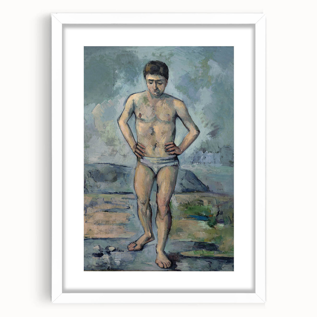 Impressionism Wall Art: The Bather by Paul Cézanne Prints