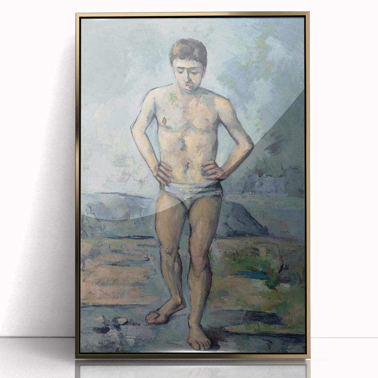 Impressionism Wall Art: The Bather by Paul Cézanne Prints