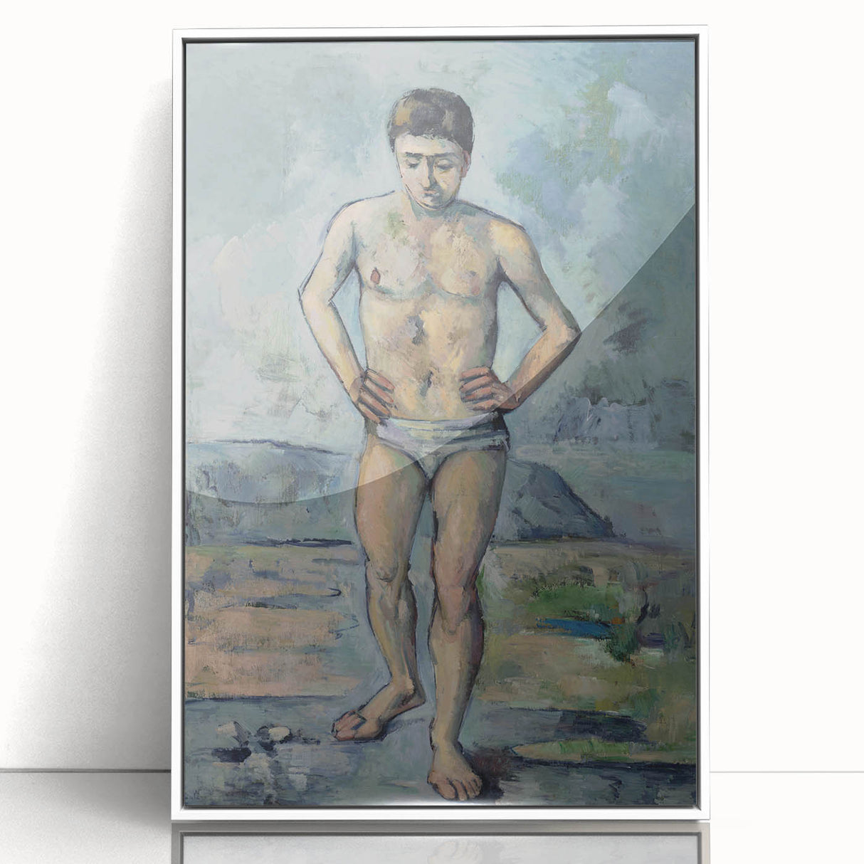 Impressionism Wall Art: The Bather by Paul Cézanne Prints