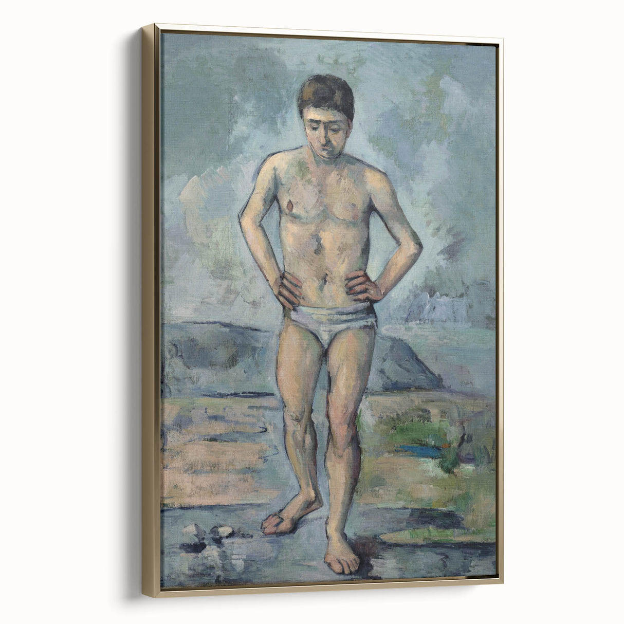 Impressionism Wall Art: The Bather by Paul Cézanne Prints