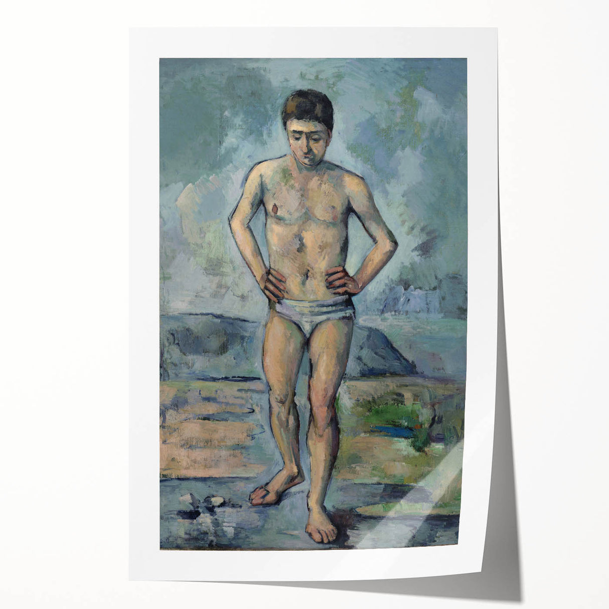 Impressionism Wall Art: The Bather by Paul Cézanne Prints