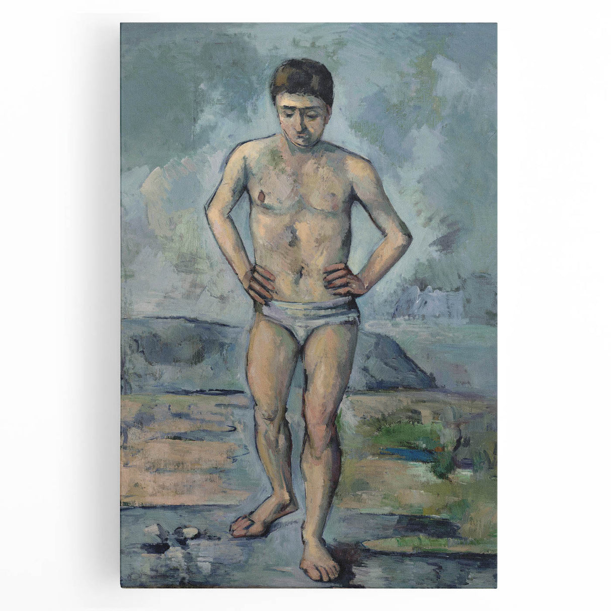 Impressionism Wall Art: The Bather by Paul Cézanne Prints