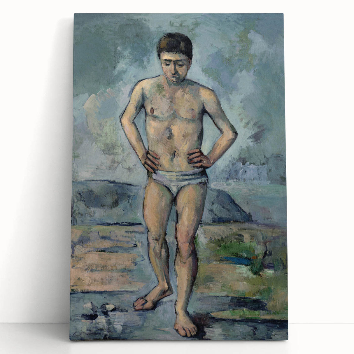 Impressionism Wall Art: The Bather by Paul Cézanne Prints