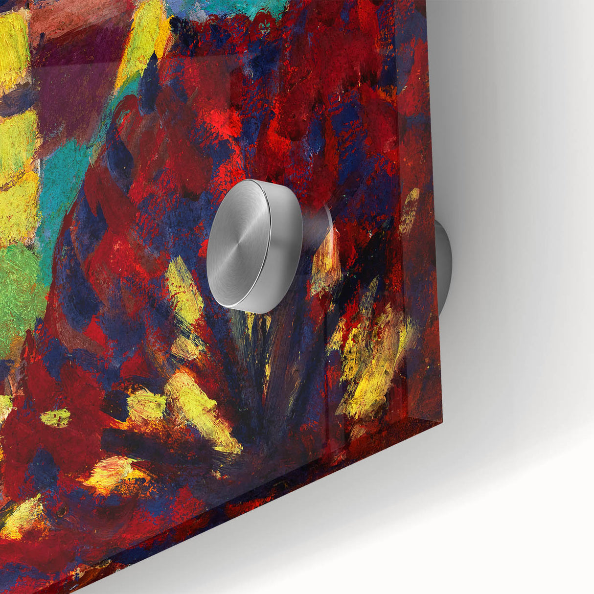 Modern Wall Art: Vibrant Cityscape in Bold Hues – Expressive Urban Decor