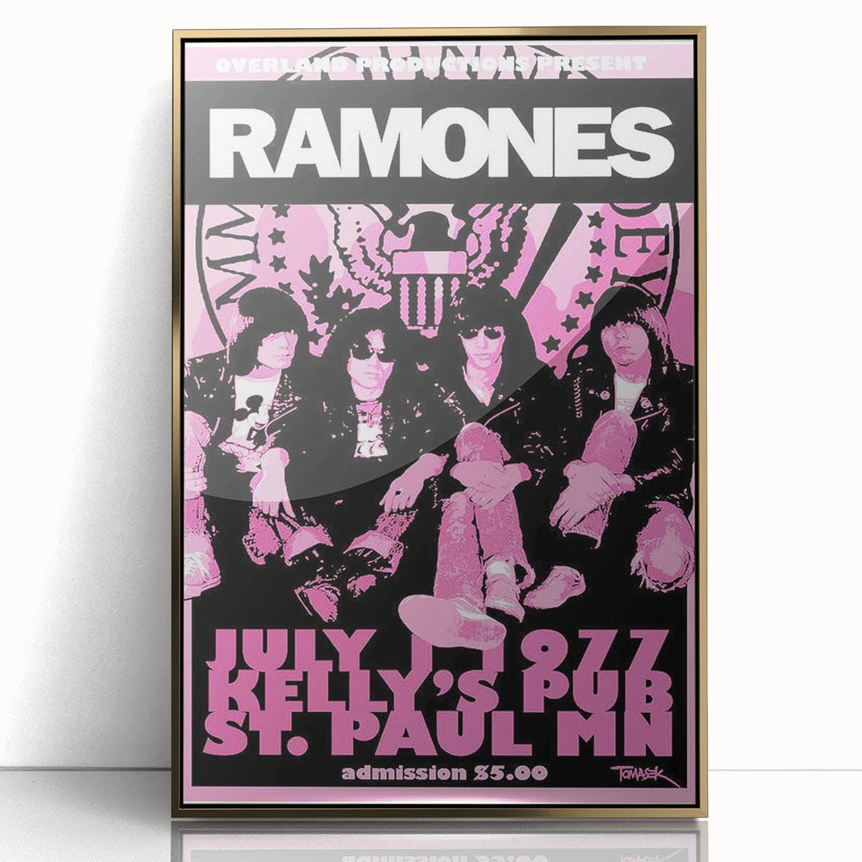Ramones Retro Poster - 1977 Concert Art - Kelly's Pub St. Paul MN