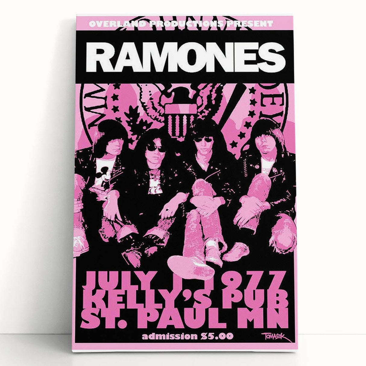 Ramones Retro Poster - 1977 Concert Art - Kelly's Pub St. Paul MN