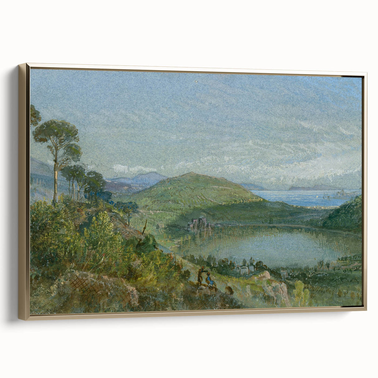 Lago Avernus Romantic Landscape - Historical Romanticism Canvas Print