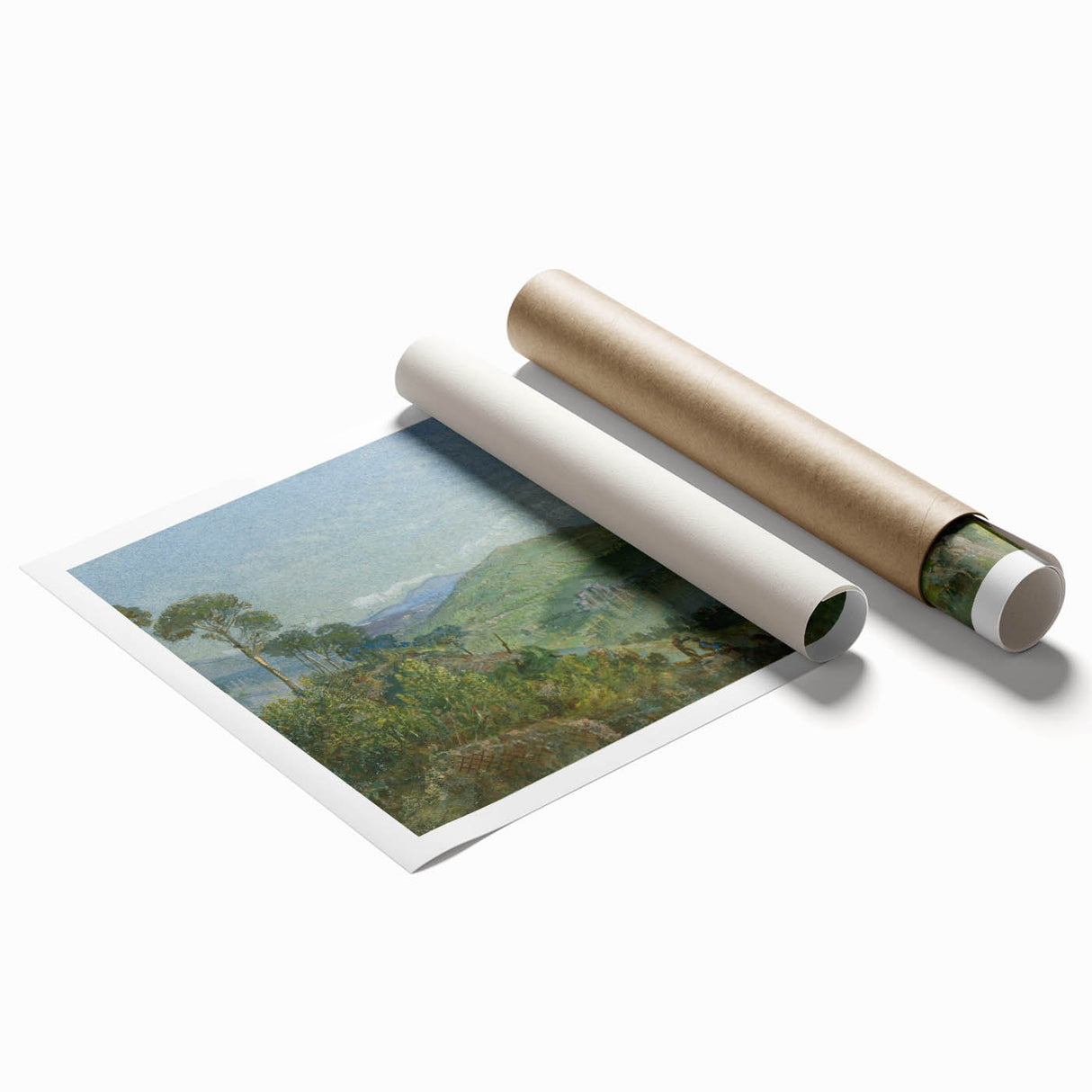 Lago Avernus Romantic Landscape - Historical Romanticism Canvas Print