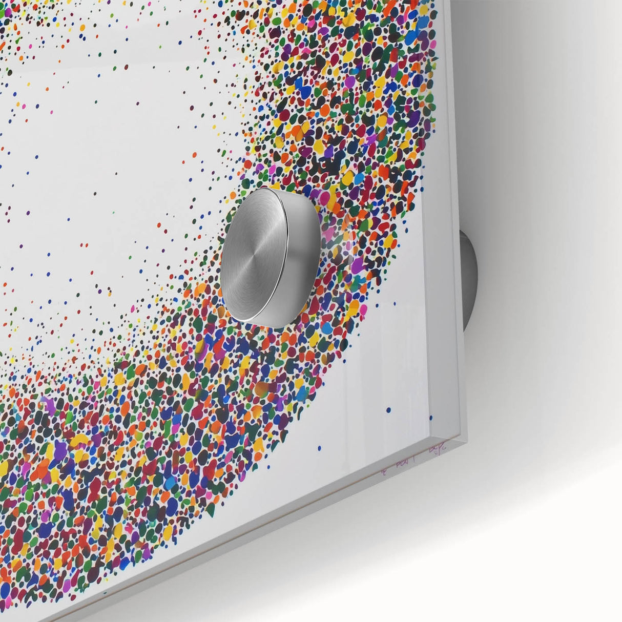 Modern Office Wall Art - Vibrant Multicolor Abstract Circle Print