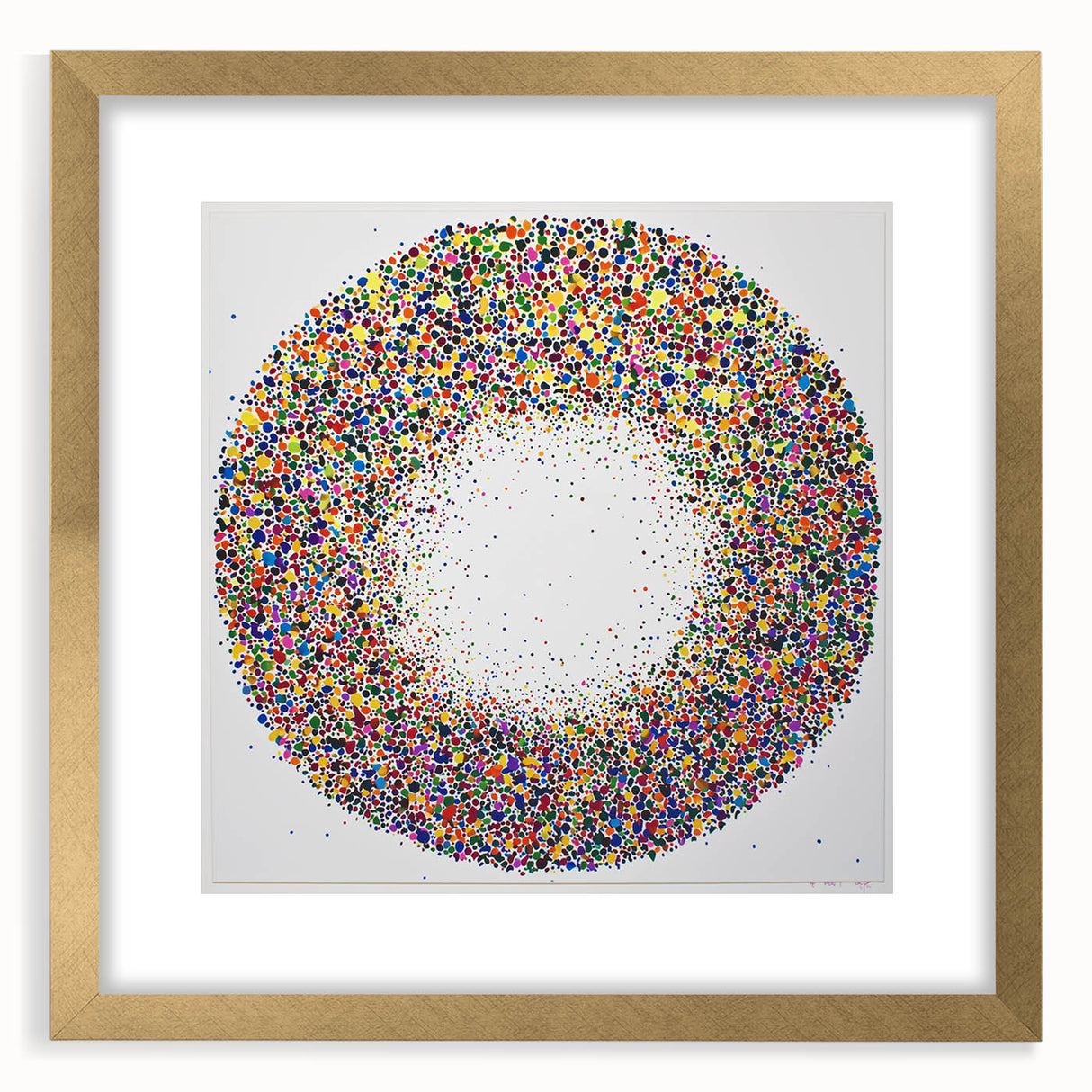 Modern Office Wall Art - Vibrant Multicolor Abstract Circle Print
