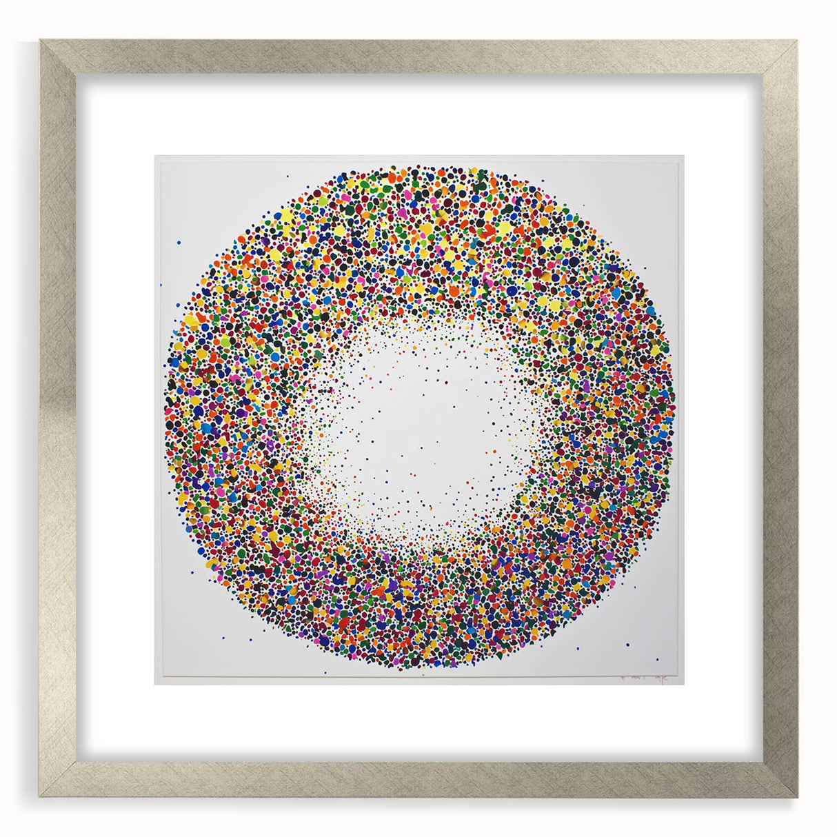 Modern Office Wall Art - Vibrant Multicolor Abstract Circle Print