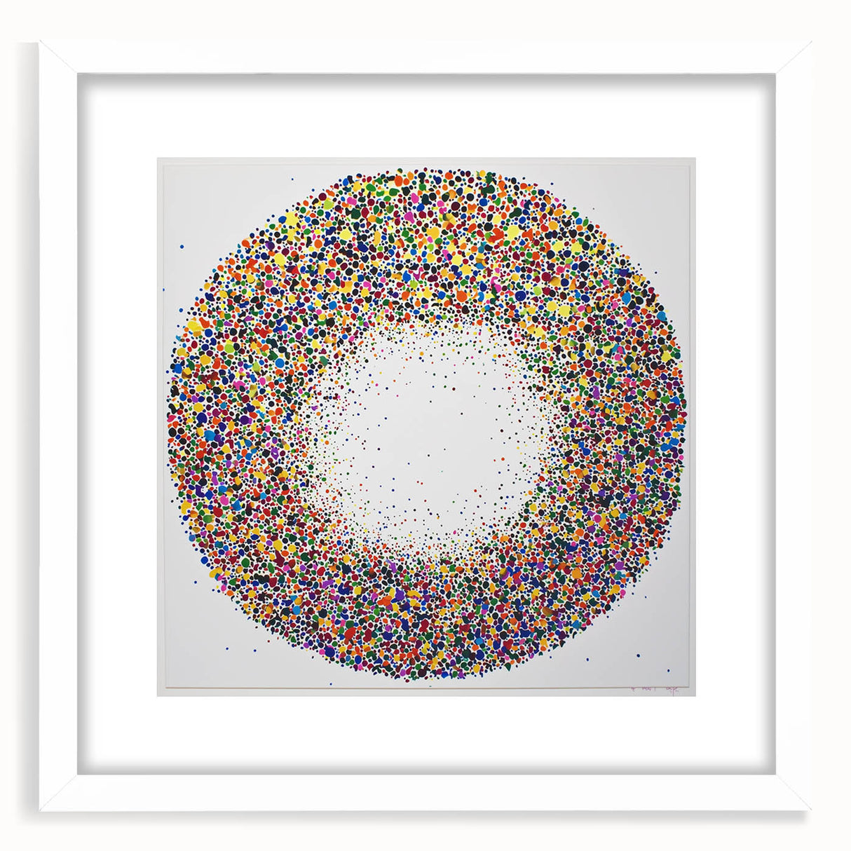 Modern Office Wall Art - Vibrant Multicolor Abstract Circle Print