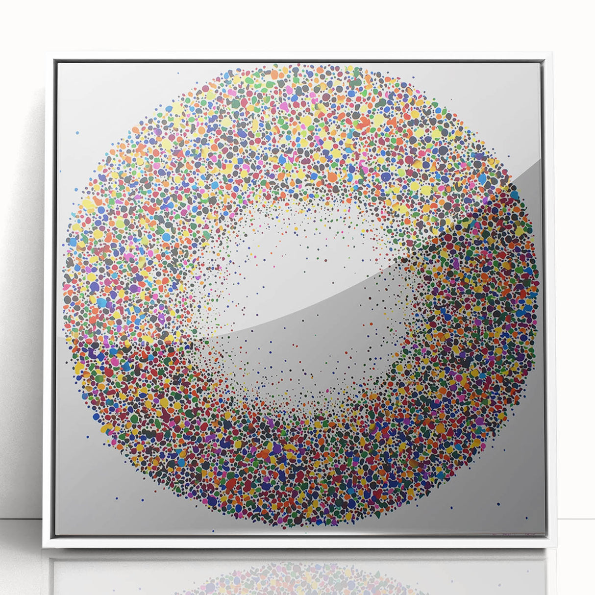 Modern Office Wall Art - Vibrant Multicolor Abstract Circle Print