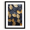 Framed wall art featuring a vibrant floral and botanical design with black matting, showcasing colorful flowers and leaves against a white background. Ideal for home decor.