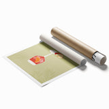Extra large rolled print featuring a detailed floral design in soft pastel shades.