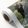 Claude Monet's Bazille and Camille - Impressionist Outdoor Scene Art