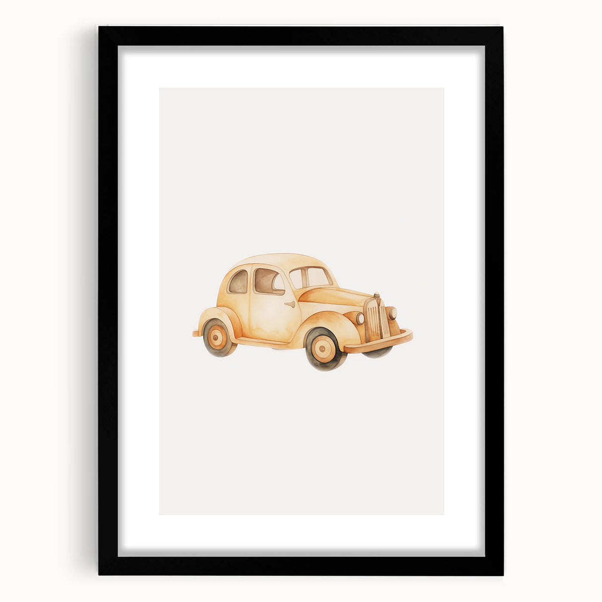 Classic Wooden Car Nursery Wall Art – Baby Room Decor Prints