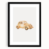 Classic Wooden Car Nursery Wall Art – Baby Room Decor Prints