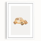 Classic Wooden Car Nursery Wall Art – Baby Room Decor Prints