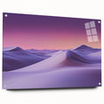 Acrylic glass display showcasing a stunning side view of a desert dune landscape, featuring soft golden hues and intricate texture, perfect for home decor.
