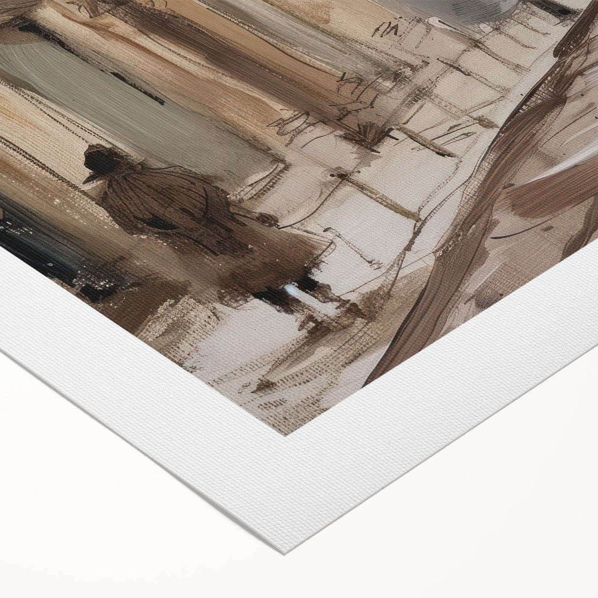 Rolled canvas showcasing a vibrant African landscape design, featuring rich colors and intricate details, packaged securely in a durable cardboard tube for safe shipping.